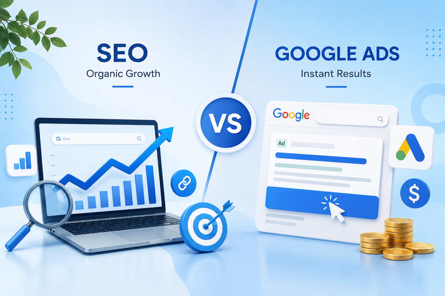 Read more about the article SEO vs Google Ads: Which Is Better for Your Business?